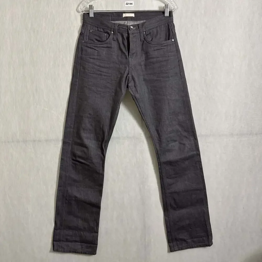 Thee Unbranded Men's Size 29 Gray 14.50z Selvedge Straight Leg Jeans